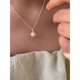 Shi Yuji S925 silver pearl necklace for women, clavicle chain, natural freshwater pearl non-fading pendant, single necklace for women, S925 silver