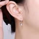 Yuan Shengfu's new PT950 high-quality laser bead platinum earrings, genuine platinum earrings, earrings, earrings for women, 2.97 grams