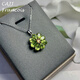CAJJ Francois 6.0 carat peridot pendant for women, natural colored gemstone, jewelry gem 925 silver inlay, peridot pendant