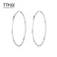TTMIX platinum large hoop earrings for women pt950 fashionable large hoop earrings platinum European and American style 8.1-8.3g 5.6cm