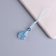 Miaojufu Aquamarine mobile phone lanyard pendant, raw stone mobile phone chain hanging decoration jade pendant, U disk anti-lost women's simple style