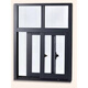 Vinoa fenêtre en verre insonorisée double couche salle de bain petite fenêtre fenêtre en alliage d'aluminium fenêtre coulissante ventes directes 1.0 aluminium épais 600*600