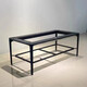 XMSJ Solid Aluminium ALLIAL Table Base de restauration moderne Simple Modern Table Rock Table Table Table Base Base Double couche Table Bâque Basse Black Black Black Basse Basse Table 1295X695X450 Peut être installé (R