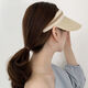Hedon Straw Hat Women Beach Summer Top Histón vacío Mujer protector solar Sol Gat Sun Sol Style Cilindro de cabello de béisbol Cilindro KT-3524 [Top de tejido de sello]-Black