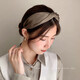 Zhuo Keke wide-brimmed headband Korean Internet celebrity temperament face wash autumn and winter high skull headband women's headwear pressed hairpin hairband hair accessories black temperament versatile wide-brimmed headband
