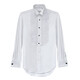 CULTUM Bamboo Fiber Accordion Pleated French Cuff Wing Collar Banquet Wedding Dress Groomsmen's Long Sleeve Shirt White Accordion Pleated 2XL