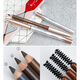 Carslan eyebrow pencil waterproof, sweat-proof and non-fading wild simulated eyebrow pencil for men and women wooden knife-cutting machete flat novice 02 dark brown plus pencil sharpener