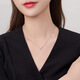 Saturday Blessing Platinum Necklace Women's PT950 Platinum V-Chain Car Flower Symphony Clavicle Chain for Girlfriend T 4g 45cm