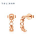 Xie Ruilin (TSL) 18K gold earrings fashion honeycomb color gold rose gold earrings earrings for women BD438 pricing category