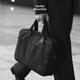 Liangshan briefcase men's double-layer handbag large capacity business commuting travel ballistic nylon computer bag black without shoulder strap 16 inches