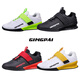 GINGPAI SPORT Squat Shoes Deadlift Weightlifting Shoes Men's and Women's Indoor Fitness Comprehensive Training Shoes Powerlifting Non-Slip Breathable Stable Support Black Red 37