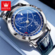 Olevs Swiss Certified Brand Watch Mechanical Watch Vollautomatisch Herren Uhr Luminous wasserdichte sternförmige Mode Mods Watch Olevs-9923-Silver Shell Flat Circle