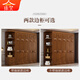 师梵 胡桃色实木衣柜简约推拉大门衣橱可加边加顶YF-1503#四门+大边柜