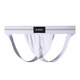 ORLVS low-waist men's double thong buttocks sexy modal hollow underwear male college student seamless thong white L