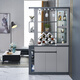 
Zhen Yiju Light luxury living room entrance entrance entrance cabinet screen partition cabinet modern simple double-sided foyer cabinet shoe cabinet integrated wine cabinet A light gray 687#1.5 meters long