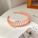 Dabuliu Zähne-resistente Nicht-Schlupf-Stirnbandmädchen Gummi Stirnband Waschen Gesicht Make-up Reparieren Haare Crushing Artefact Pressen Haarband Haartkarte Farbe 9274i Schwarzes Stirnband