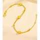 Junshi Pure Gold Material Pure Gold Four-leaf Clover Bracelet 9999 Light Luxury Versatile Double Layer Bracelet for Your Girlfriend Double Layer 2:39g Lao Fengxiang