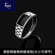 Mu silk obsidian ring 925 silver men's niche high-end exquisite cold wind drop glaze jewelry opening epoxy checkerboard sterling silver ring (size adjustable)