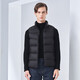 Tambor light down jacket vest for men with short stand-up collar, light and warm, comfortable vest with inner layer TA330033 black 175