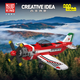 Yuxing Model Building Blocks kompatibel mit Lego Red Racing Flugzeug, das in Kinderhausspielzeug 8. Geburtstagsgeschenkmodell eingesteckt ist