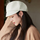 Jimmy Leaf British retro octagonal hat for women autumn and winter Korean version new painter hat casual all-match simple beret small face Mocha color M (56-58cm)