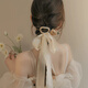 Yinyu Super Fairy Mesh Streamer Flower Hairpin Ancient Style Hairpin Temperament Bow Headdress High-end Headband Hair Accessory Beige