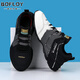 Baofeilua Brand Sports Schuhe Herrenschuhe für Frühlings- und Sommer-Atmungsschuhe Herren vielseitig weicher Sohle erhöhte Freizeitschuhe Männer weiß grau 7029 [Lederoberfläche]-Hoch-End-Männerschuhe 41