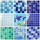 HUAXIN SHUO Natación al aire libre Cerámica de cerámica Mosaico Puzzle personalizado Mediterráneo Mediterráneo Piscina Piscina Piscina Piscina Qinghu Blue 9712 Lago Guanglan 3030