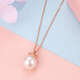 Fire shell 18K gold pearl crown pendant color gold rose gold gold color pearl pendant clavicle Chinese Valentine's Day gift 18K gold yellow (separate pendant)