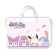 Sac d'ordinateur portable à chats à trois couleurs portable pour Lenovo Xiaoxin Pro14 Ultra-large Capacity Handbag Huwei Matebook 16 pouces Air Apple 13.3 Sac de rangement pour femmes étanche W2691 Four-Cartoon [STRAPE PORTABLE + tronc + sangle oblique] 13 pouces