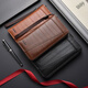 Chanshiyi 2025 NOUVEAU portefeuille masculin Long capacité de grande capacité Business Business Clutch Bag Sac ID Bag Multi-Fonctional Retro Long Wallet [Goke287 Deep Café]