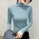 Spring new modal half turtleneck bottoming shirt for women in autumn and winter, versatile slim solid color inner long-sleeved T-shirt top D56-black 3XL recommended 145-160