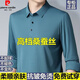 Pier Cardin Brand Mulberry Silk T-shirt à manches longues pour hommes à manches longues pour hommes et à l'automne Couleur solide Polo Base Business Casual Top * 2295-Brewer 17088A Recommandé 115-135jin [Jin est égal à 0,5 kg]