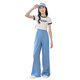 Nickybaby Girls 'Fashion Suit Fashionable Summer 2025 New Children's Big Children's Short-Ley-Ley-Legal Pants Traje de verano para niñas explotó 9889 White + 15030 Azul [Set] 120 cm