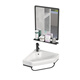 Triangular washbasin corner washbasin washbasin triangular basin washbasin small all-in-one bathroom mini 30 black triangle bracket basin + faucet + mirror