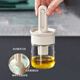 Wenting silicone brush oil bottle brush cover integrated retractable oil brush kitchen high temperature resistant food grade glass barbecue brush with bottle one pack