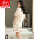 Langsha High-End Pyjamas für Frauen im Sommer Pure Cotton Shorts Shorts Sweet Thin Cotton Casual Student Home Clothing Set YX7512 9856 M [Empfohlen 80-100jin [Jin gleich 0,5 kg] tragen]