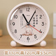 Qutong inspirational small alarm clock for students 2026 new junior high school student wake-up artifact children's learning girl desktop silent clock watch beige bunny