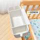 Ouoety Crib Hängende Aufbewahrung Hanges Korbdampfer Nachtwindeln Windeln Aufbewahrung Beutel Schlafbett Bag Bett Zaun Aufbewahrungsbox Creme Weiß [Parallel einstellbar]