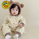 G.duck baby clothes, winter quilted onesies, newborn babies, super cute bear warm cotton clothes, winter huggies, bear clothes (padded style) 66cm