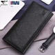 Sieben Wölfe Herren Brieftasche echtes Leder neuer Style Top Cowhide Lange Kapazität High-End-Karten-Beutel-Temperaturstil