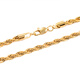 Fat Donglai same style 18k gold twist chain short twist chain gold color K gold necklace for men and women gold 5mm55cm