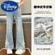 
Disney girls autumn pants new style fashionable Chinese style 2024 embroidered jeans medium-large children new Chinese style girl bell-bottom pants light blue [679 Chinese style embroidered bell-bottom pants] 160cm