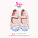 Barbie Children's Shoes Spring and Autumn Children's Leather Shoes Girls' Sequined Crystal Shoes with Dress Princess Shoes DA6072 Pink Size 30