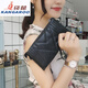 Kangaroo (KANGAROO) Summer Genuine Leather Crossbody Bag Women's Bag 2025 Chinese Valentine's Day Versatile Handbag Mom Soft Leather Mini Hand Mobile Phone Small Bag Black