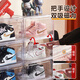 Jeko&Jeko Shoe Box Acrylic Shoe Cabinet Dustproof and Moisture-proof AJ High Top Shoes Magnetic Side Opening Shoe Box Storage Transparent Shoe Box Magnetic Side Opening Transparent Shoe Box 1 Pack