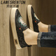 Lawesrenton Brand Dick-Soled-Leinwandschuhe für Männer 2025 Sommer neu atmungsaktive dünne Freizeitbrettschuhe für Männer faule Laobers Männer schwarz 39