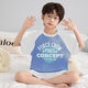 Disney Pure Cotton Boys und Kinderpyjamas 2025 Sommeranzug Jungen Shorts Thin Thin Short Sleeve mittelgroße Kinder Baumwollhauskleidung 829# Buchstabe Basketball 8 Größen (empfohlen 25-30 Jin [Jin gleich 0,5 kg]) Alle Größen