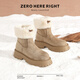 ZHR snow boots for women in winter plus velvet to keep warm and cold-proof women's boots for outer wear and versatile heightening boots JF73 Khaki 38