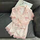 GTYUWVG PAJAMAS À MANDE COURT SUMBRE POUR FEMMES PURS ET MIGNE POTSA DOTS HAUT-valeur Internet Célébrité 2025 NOUVELLE CENSEMENT HOME YX-9214 XL 115-130JIN [Jin est égal à 0,5 kg]
